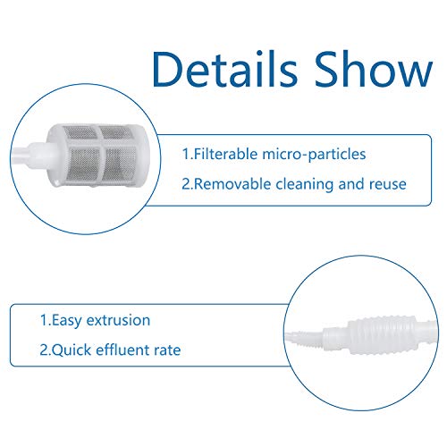 NATEE 2 PCS Sifón de Cerveza, Tubo de Sifón para Vino, Filtro de Sifón de Mano, Sifón Manual de Cerveza 2M Material Alimentaticio Reutilizable Transparente 100% Seguro Gran Flujo
