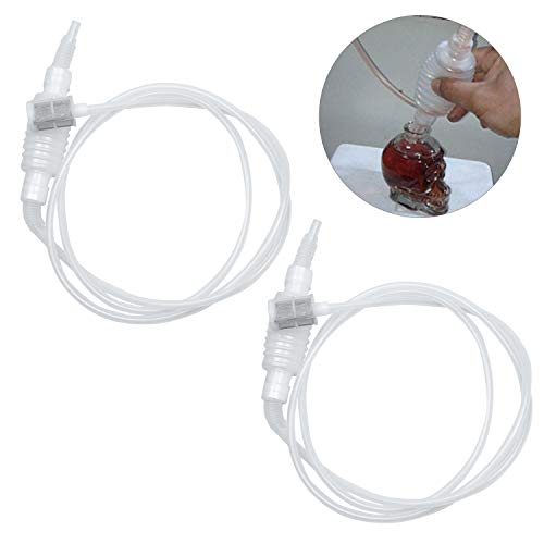 NATEE 2 PCS Sifón de Cerveza, Tubo de Sifón para Vino, Filtro de Sifón de Mano, Sifón Manual de Cerveza 2M Material Alimentaticio Reutilizable Transparente 100% Seguro Gran Flujo