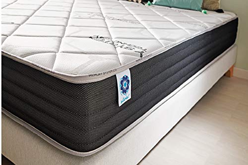 Naturalex | Viscosystem | Colchón 90x190 Cm Alta Gama Combinación Ultima Tecnología Blue-Látex | Viscoelástica Acogida Confortable | 7 Zonas Regeneradoras | Ergonómico Sensación Fresca + OekoTex