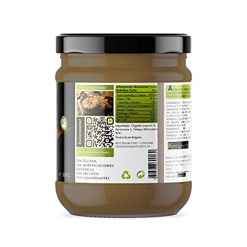 Naturseed Tahini Pasta de Sésamo Ecologico, Bio - Raw, Salsa Sin Sal Organica Para Hummus Hecha Solo de Sesamo Integral Biologico con cáscara tostado. Calcio, Hierro, Magnesio. Recetas gratis (500GR)