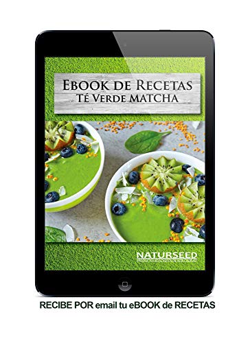 Naturseed Té Matcha Organico Premium en Polvo, 100gr, Bio Ecológico Japones, Para Beber, Latte, Cocinar, Postres, Reposteria, Helado, Galletas, Antioxidante, Adelgazar, Sabor Dulce,Gratis Recetas