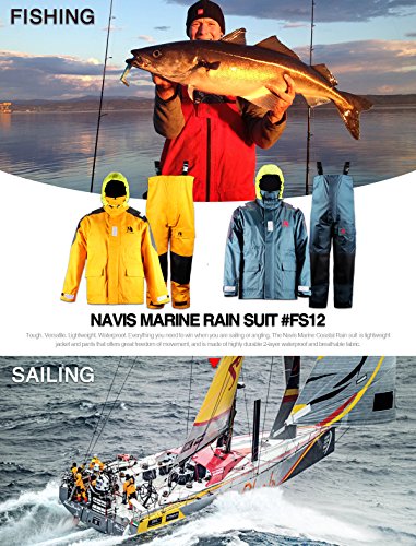 Navegadores GPS marino traje, lluvia traje de chaqueta y pantalón, pesca/navegación a vela/Barcos de vela, humedad Gear, azul, Azul