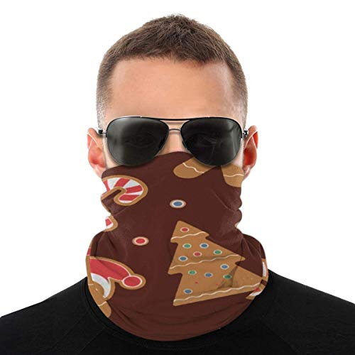 Navidad casera de pan de jengibre hombre galletas a prueba de viento máscara de la cara protector solar bufanda de la cabeza protección UV cuello polaina pasamontañas bandanas