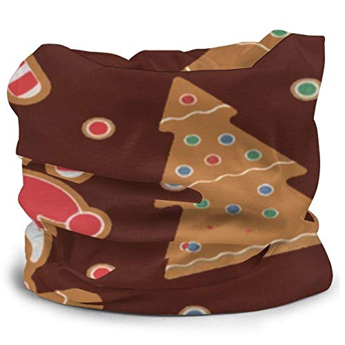 Navidad casera de pan de jengibre hombre galletas a prueba de viento máscara de la cara protector solar bufanda de la cabeza protección UV cuello polaina pasamontañas bandanas