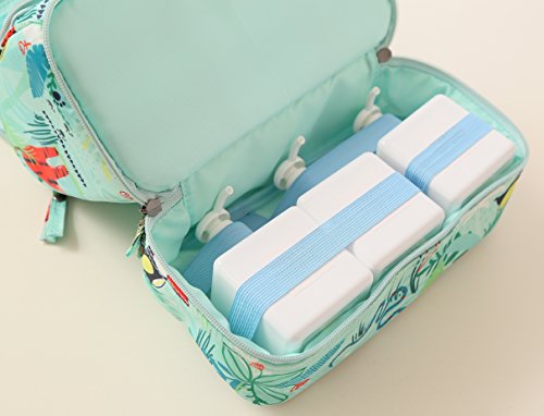 Neceser para Colgar para Mujer Bolsas de Aseo Grande de Viaje Impermeable Organizador Accesorios de Baño con Asas para Negocios Viajes Vacaciones - Flamingo