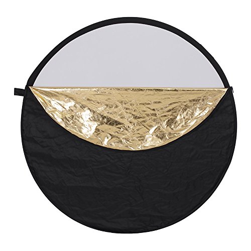 Neewer 110cm Reflector de Luz Multi-disco Plegable 5 en 1 con Bolsa Translúcido, Plateado, Dorado, Blanco y Negro para Fotografía de Estudio Iluminación e Iluminación Exterior