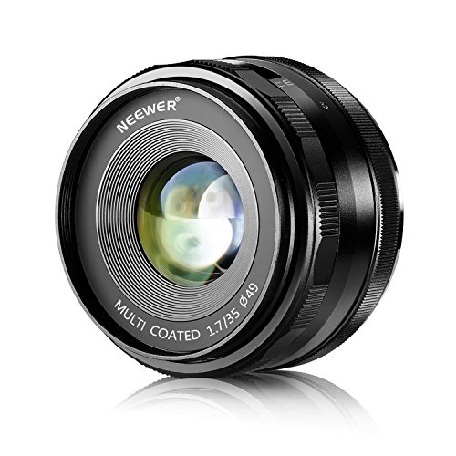 Neewer® 35mm f/1.7 Enfoque Manual Primer Lente Fija para OLYMPUS y PANASONIC APS-C Cámaras Digitales, Tal como OLYMPUS: E-M1/M5/M10, E-P5E-PL3/PL5/PL6/PL7, PANASONIC: GM1/2, GX1/2/7/8, GF5/6/7