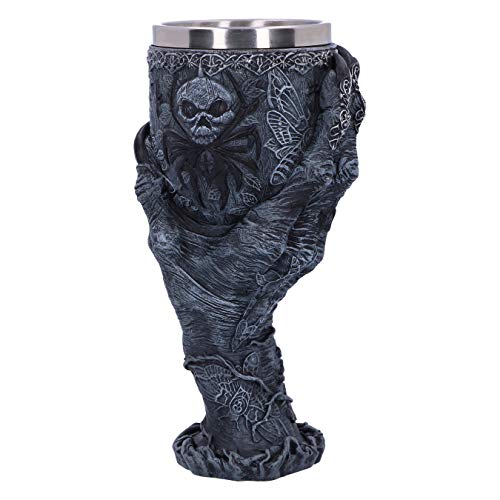 Nemesis Now Hand Goblet Glass Baphomet's Grasp Horror-Copa de Cristal, polirresina, Negro/Plateado, Talla única