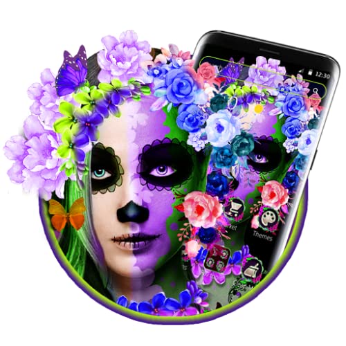 Neon Floret Skull Theme