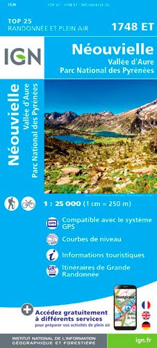 Néouvielle 1 : 25 000 (Top 25 & série bleue - Carte de randonnée)