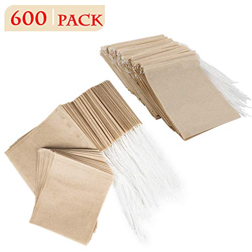 NEPAK 600PCS Bolsita de te de Filtro Bolsas de Papel papel bolsas de té vacío Bolsa de te de filtro de papel Desechable(6 * 8cm)