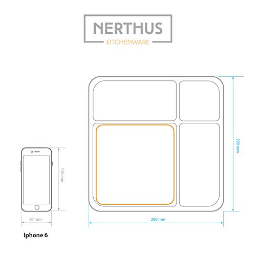 NERTHUS FIH 336 - Plato de snacks de porcelana, para servir, plato de Aperetivos