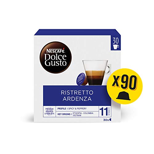 Nescafé DOLCE GUSTO Ristretto ARDENZA - Cápsulas de Café - 3 x 30 - 90 Cápsulas