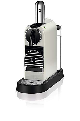 Nespresso De'Longhi Citiz EN167.W - Cafetera monodosis de cápsulas Nespresso, compacta, 19 bares, apagado automático, color blanco