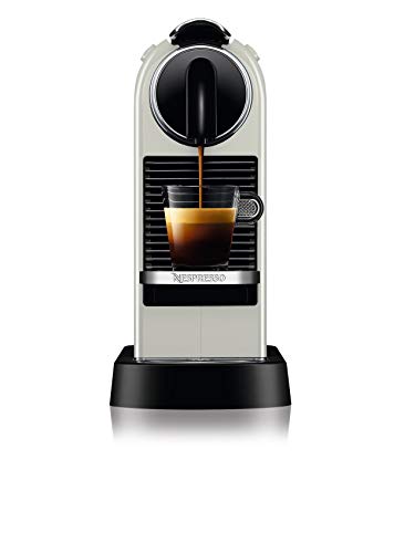 Nespresso De'Longhi Citiz EN167.W - Cafetera monodosis de cápsulas Nespresso, compacta, 19 bares, apagado automático, color blanco