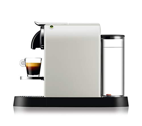 Nespresso De'Longhi Citiz EN167.W - Cafetera monodosis de cápsulas Nespresso, compacta, 19 bares, apagado automático, color blanco