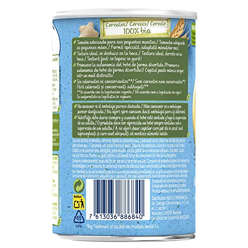 Nestlé Naturnes Bio Nutri Puffs Snack De Cereales Con Plátano, A Partir De 8 Meses  - Pack de 5 envases x 35g