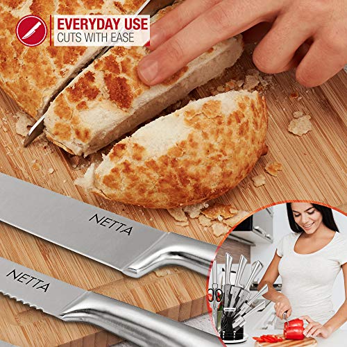 NETTA - Set de Cuchillos Profesionales de Acero Inoxidable Premium de 8 Piezas - Kitchen Knives