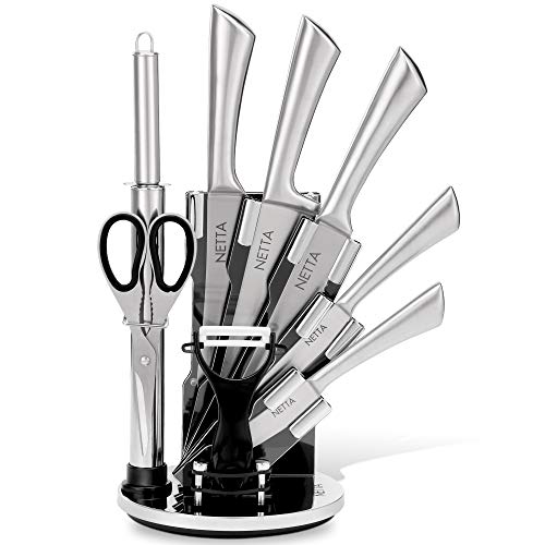 NETTA - Set de Cuchillos Profesionales de Acero Inoxidable Premium de 8 Piezas - Kitchen Knives