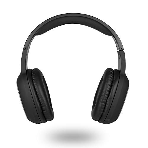 NGS Artica Pride- Auriculares de Diadema, estéreo, inalámbricos, Bluetooth, con micrófono, 7 Horas de autonomía, Manos Libres, Color Negro