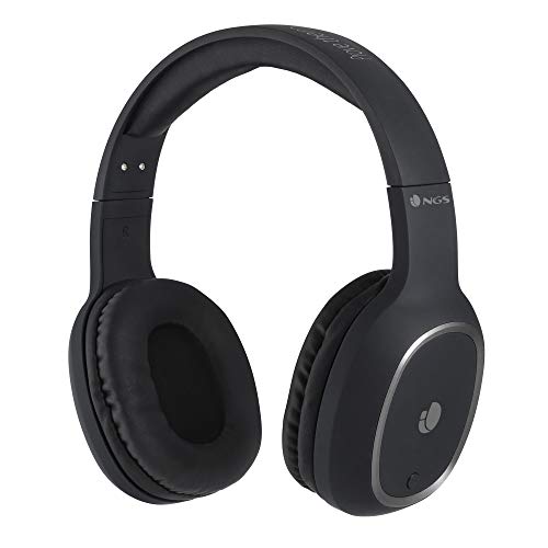 NGS Artica Pride- Auriculares de Diadema, estéreo, inalámbricos, Bluetooth, con micrófono, 7 Horas de autonomía, Manos Libres, Color Negro