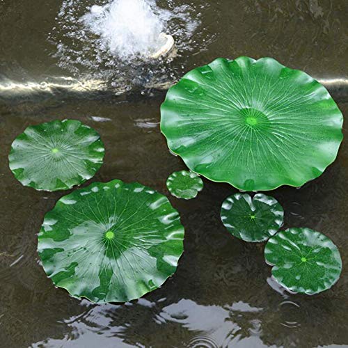 NGXL Los Cojines de Lirio Adornos de 5 Piezas Pastillas de Lirio de Agua Artificial realistas Espuma Flores de Loto Flotante para Piscina Estanque de Agua de la decoración del Acuario,M