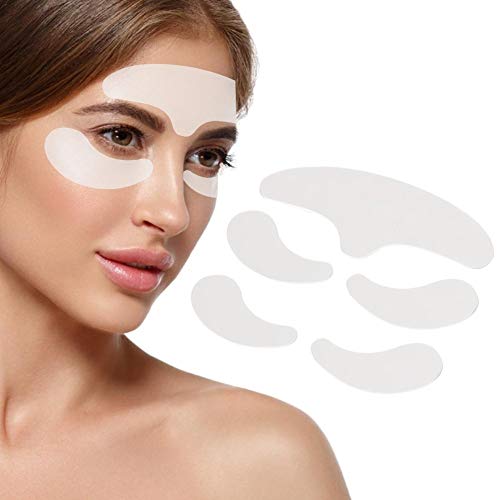 N/I 5PCS / Set Cara Etiqueta de Silicona Parches Antiarrugas Etiqueta de Frente Reutilizable Etiqueta engomada del Ojo Tiras faciales para Eliminar Arrugas para Alisar la Boca del Ojo o Las Arrugas