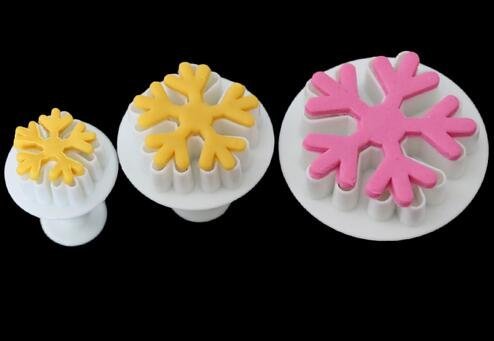 nicebuty Copo de Nieve émbolo Molde Cake Decorating Herramienta Cake cortadores de Galletas, Fondant Sugarcraft Cutter