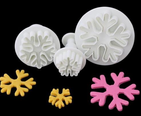 nicebuty Copo de Nieve émbolo Molde Cake Decorating Herramienta Cake cortadores de Galletas, Fondant Sugarcraft Cutter