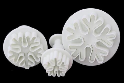 nicebuty Copo de Nieve émbolo Molde Cake Decorating Herramienta Cake cortadores de Galletas, Fondant Sugarcraft Cutter