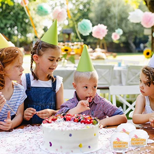 NICEXMAS 100 Piezas Contenedor de Comida con Bisagras Caja de Pan Desechable Caja de Pastel Transparente para Llevar Contenedores de Plástico para Sándwich para Comida de Pastel Fruta