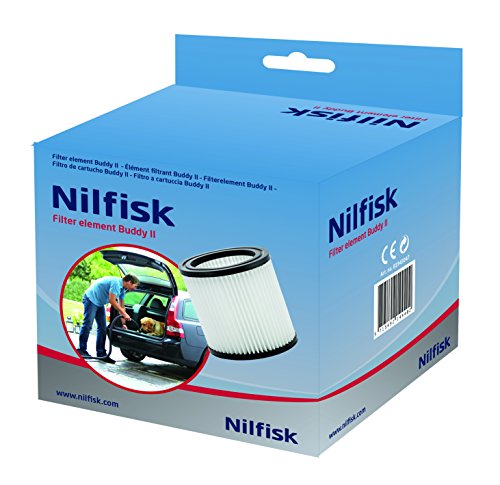 Nilfisk Filtro para Aspirador de Bricolaje Buddy II, Blanco