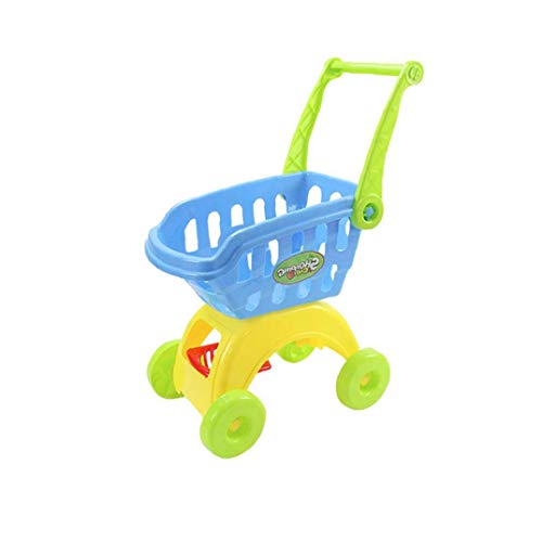 Niños de compras Carros de juguete carro de compras para los niños de comestibles Compras Con Pretend Accesorios Alimentos primeros Eudcational juguetes para los niños 24PCS niños y niñas