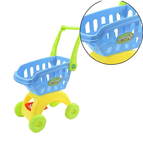 Niños de compras Carros de juguete carro de compras para los niños de comestibles Compras Con Pretend Accesorios Alimentos primeros Eudcational juguetes para los niños 24PCS niños y niñas