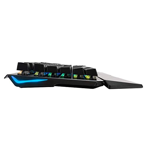 Nitropc NK10 Teclado Gaming Mecánico, Teclas Retroiluminadas, Optomecánico, Personalizable, Resistente a salpicaduras de agua y polvo, Disposición QWERTY Español, Aluminio