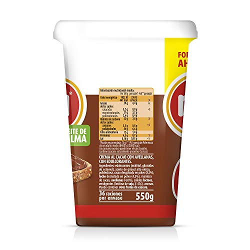 Nocilla Original 0% Azúcares Añadidos - Sin Aceite de Palma - 550g