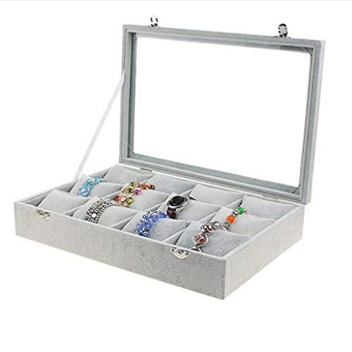 non-brand Caja de Almacenamiento Joyería Vitrina de Joyas Herramienta de Laboratorio Equipo Trabajo - Gris