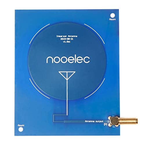 NooElec Antena de Parche Inmarsat Antena PCB de Alta Ganancia (3.5dBi) 1550MHz con Conector SMA para Aplicaciones de Recepción Satelital Aero y STD-C. Diseñado para RHCP y Señales Lineales