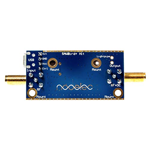 NooElec SAWbird+ H1 Barebones: Módulo de Filtro Saw Premium y Amplificador en Cascada de Ruido Ultra Bajo (LNA) para Aplicaciones de Línea de Hidrógeno (21cm). Frecuencia Central de 1420MHz