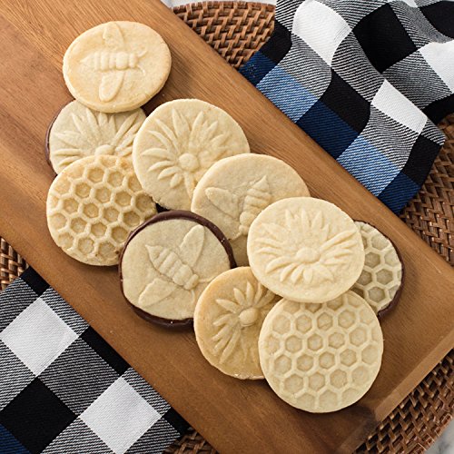 Nordic Ware - Sello para galletas (3 unidades), diseño de abeja, color plateado