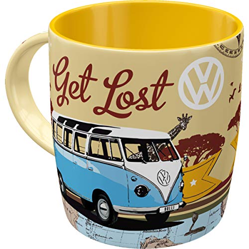 Nostalgic-Art VW Bulli-Let's Get Lost Taza, cerámica, carbón, 8.5 x 13 x 9 cm