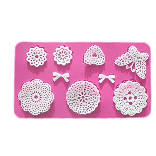 NovForth Cooking Tools Lace Shape Silicone Fondant Mould Chocolate Candy Cake Decoration Resin Mold Decoration