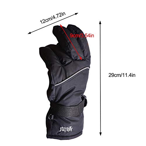 N/P 1 par de Guantes térmicos, Guantes cálidos de Invierno de 29 cm, Impermeables para Hombres y Mujeres, Calentadores eléctricos Recargables para Artritis, Guantes térmicos para Motocicleta