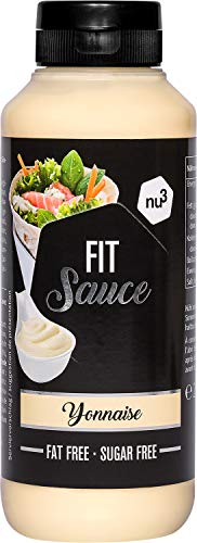 nu3 Salsa yonesa low carb - 265 ml de mayonesa light sin azúcar ni grasa - Baja en calorías y glúcidos - Alternativa sana a la mayonesa tradicional - Sin gluten y libre de saborizantes artificiales