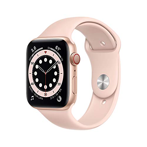 Nuevo Apple Watch Series 6 (GPS + Cellular, 44 mm) Caja de Aluminio en Oro - Correa Deportiva Rosa Arena