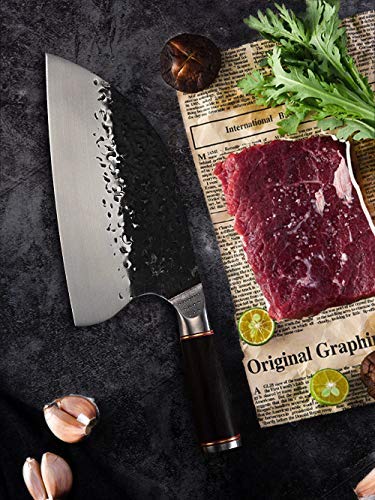 Nuevo Cuchillo de Cocina Herramienta Artilugio Hecho a Mano Cuchilla forjada Cuchillo de Carnicero Cuchillos de Carne