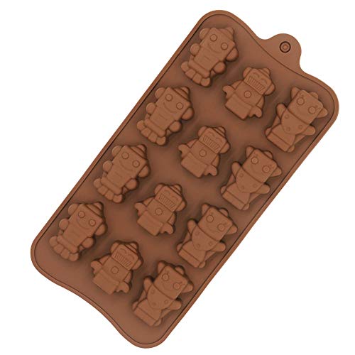 Nuevo Diy 3d Molde de silicona Modelo de robot de chocolate Molde Bandeja de galletas Molde de pastel Candy Samll Pequeños moldes de caramelo Venta caliente chocolate18