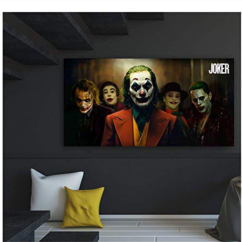 Nuevo póster JOKER Impresión en lienzo Impresión Película estilo americano Villano Sala de estar Lienzo Pintura Pared Lienzo-50x75cm Sin marco