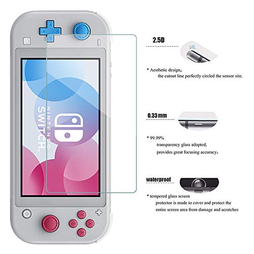 NUPO [2 Piezas] Nintendo Switch Lite Cristal Templado 9H Dureza Protector de Pantalla Ultra Transparente para Nintendo Switch Lite ,[Sin Burbujas, a Prueba de Golpes].