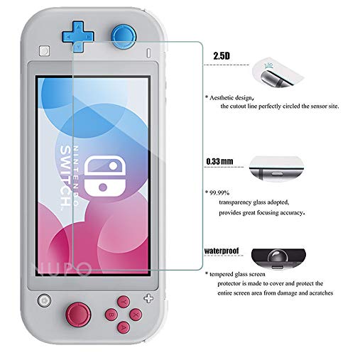 NUPO Cristal Templado 9H Dureza Protector de Pantalla Ultra Transparente para Nintendo Switch Lite ,[Sin Burbujas, a Prueba de Golpes].